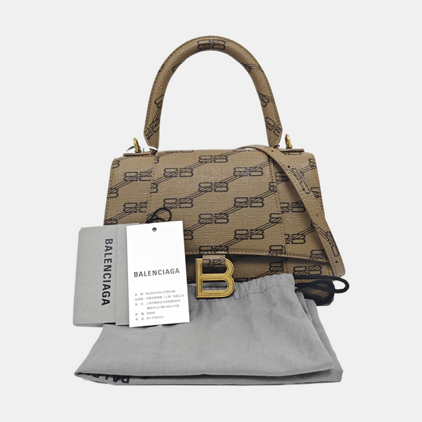 Hourglass S Coated Canvas Brown