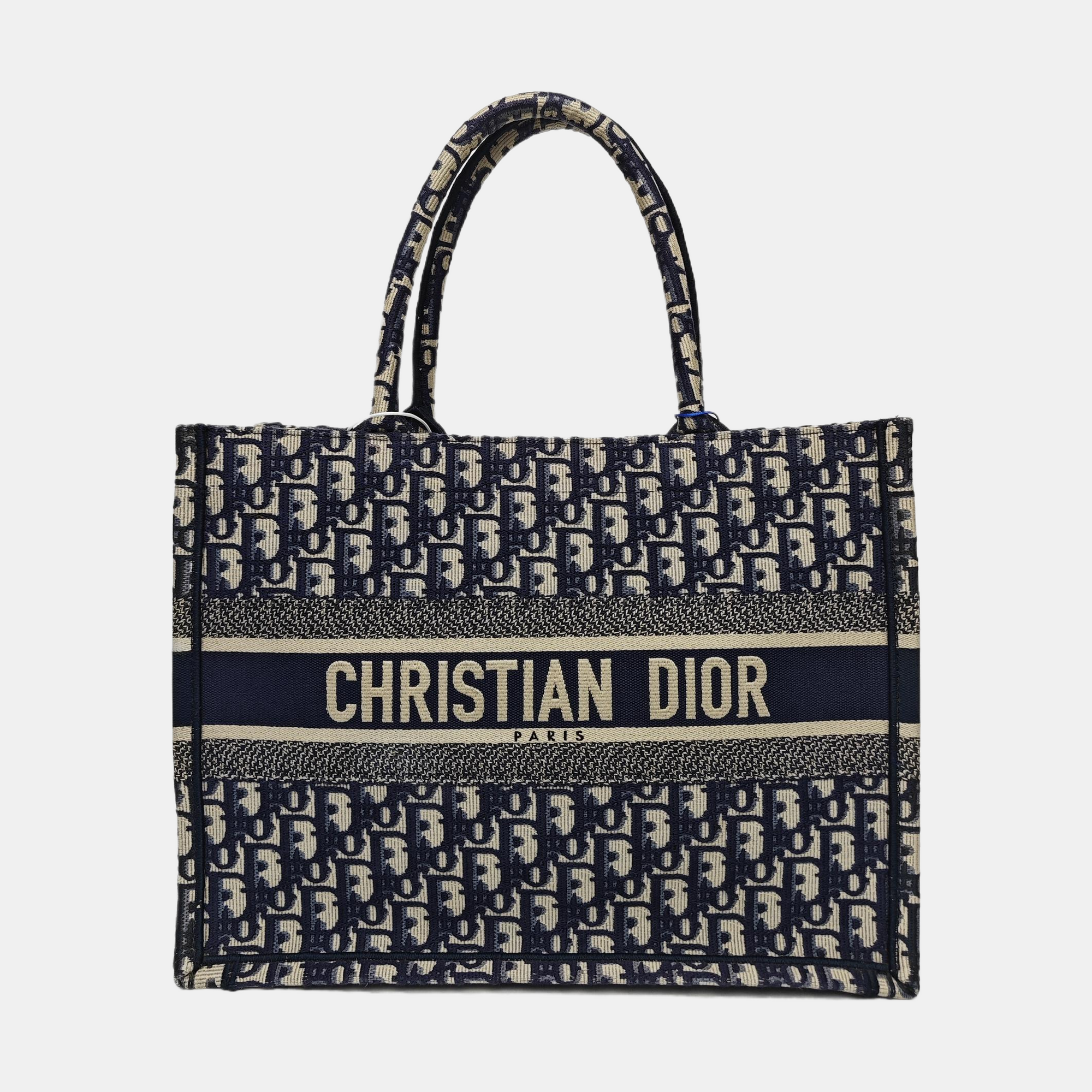 Book Tote Medium Oblique Canvas Blue