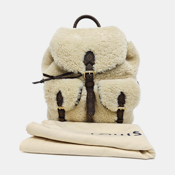 TEDDY Monogram Sheepskin Beige