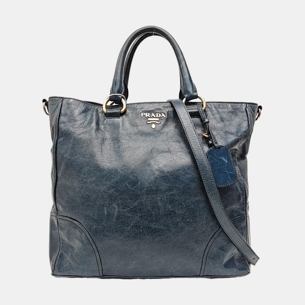 Calfskin Shoulder Bag Blue
