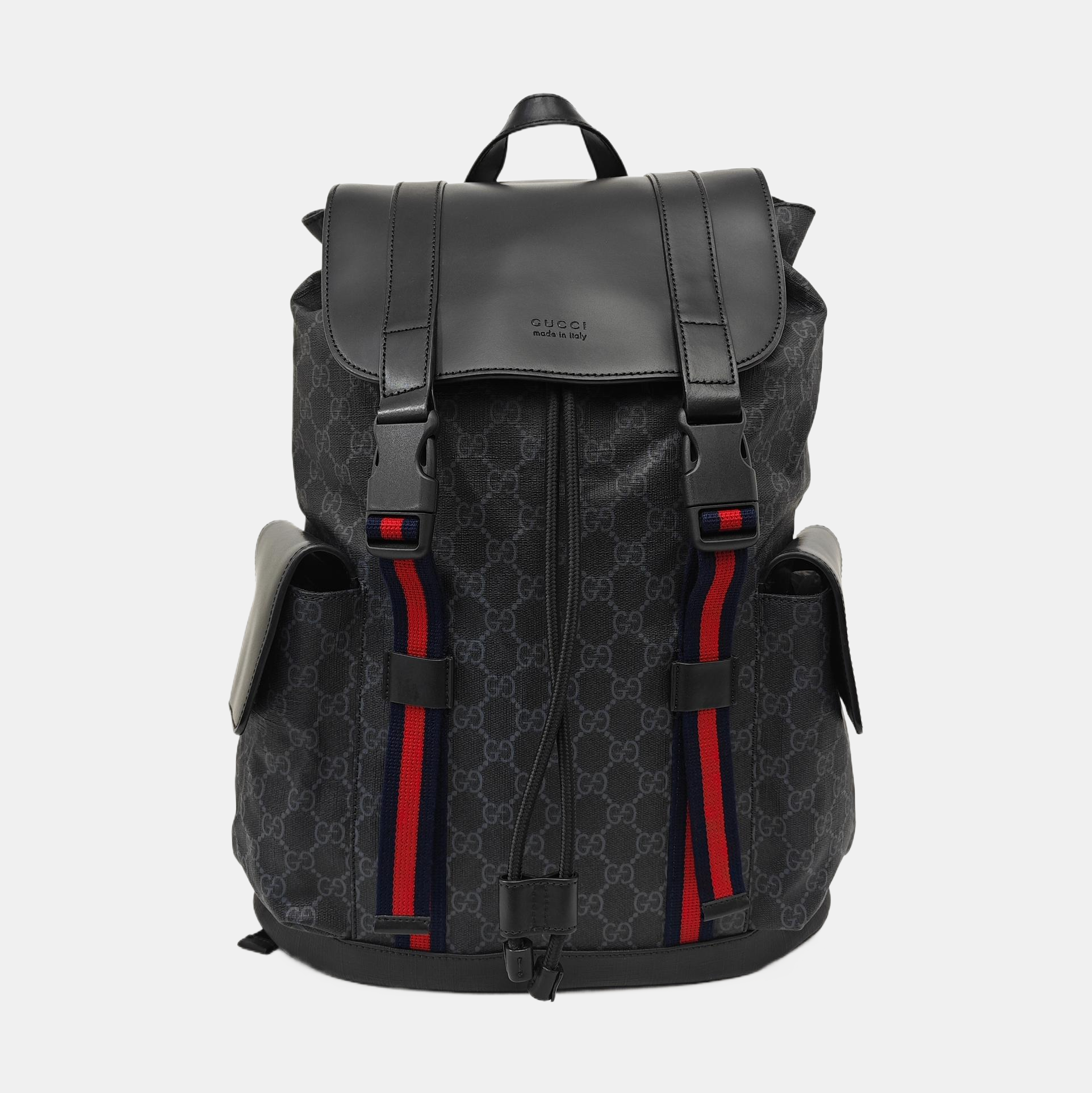 GG Supreme Monogram Coated Canvas Black