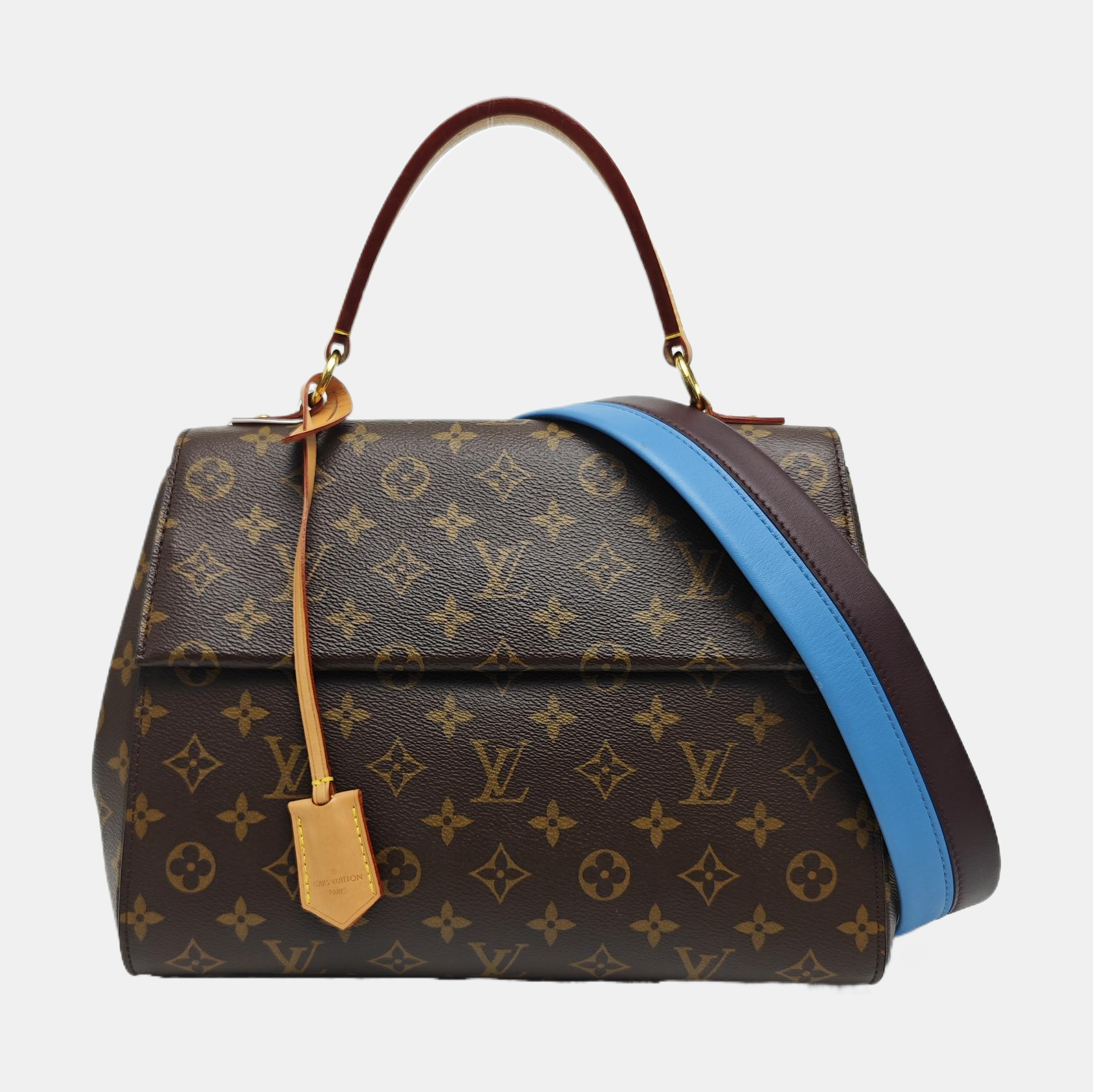 CLUNY MM Monogram Coated Canvas Brown