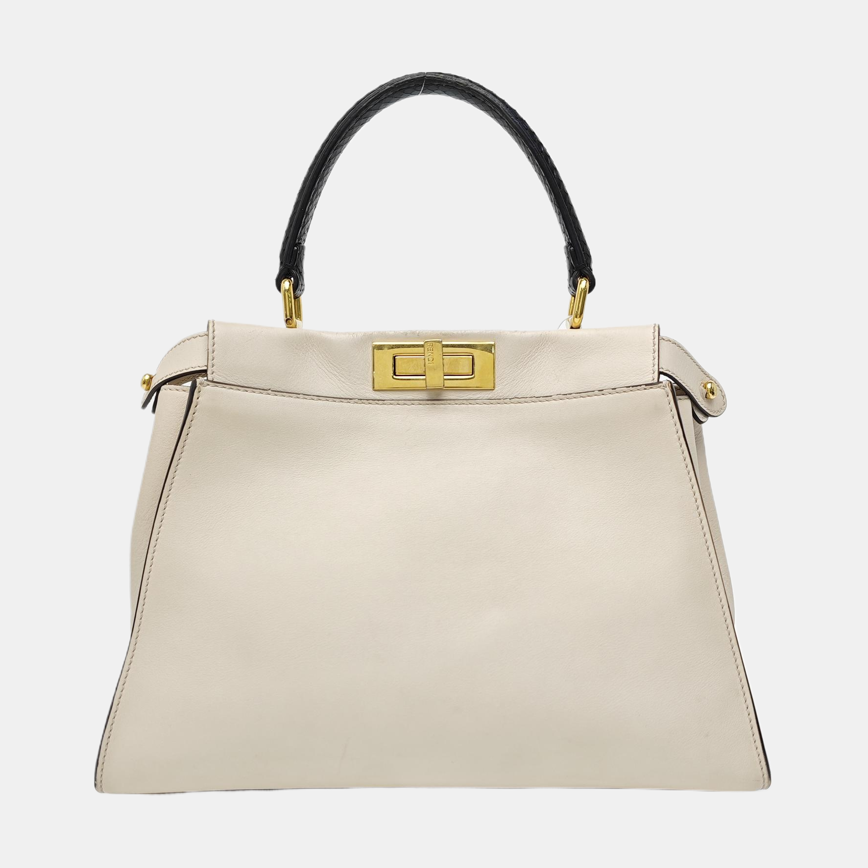 Peekaboo Medium Calfskin White