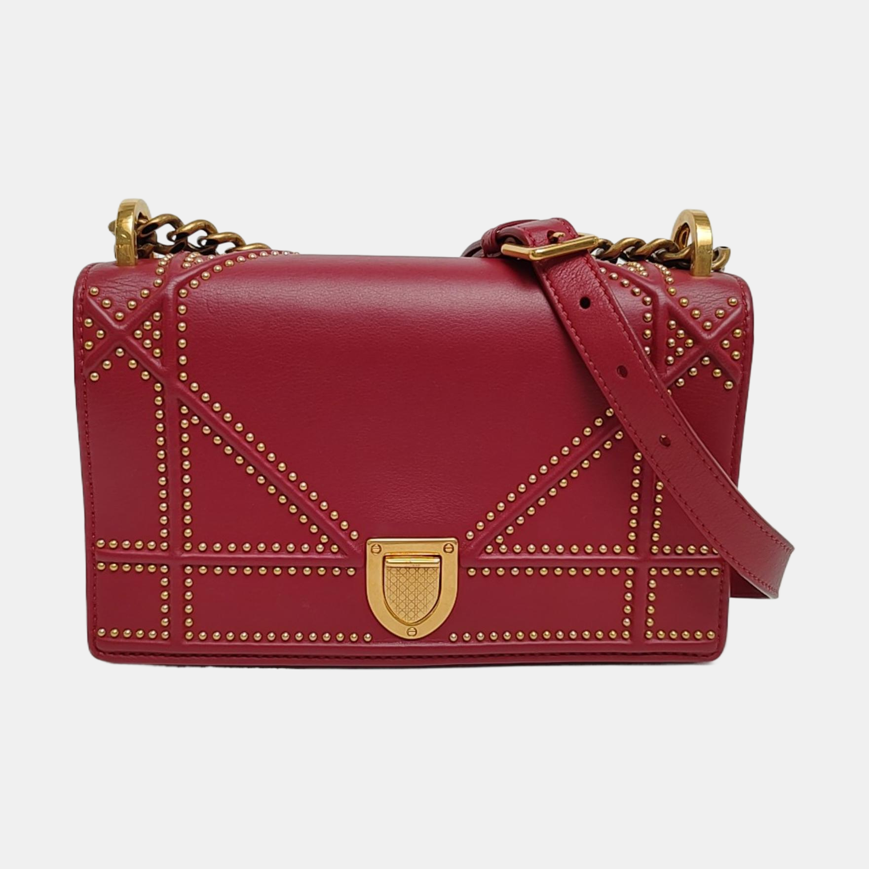 Diorama Small Calfskin Red