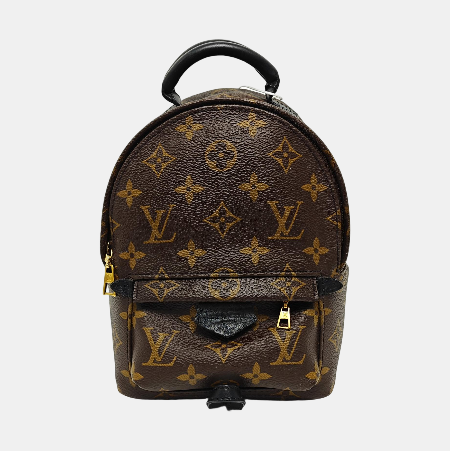 PALM SPRINGS Mini Monogram Coated Canvas Brown
