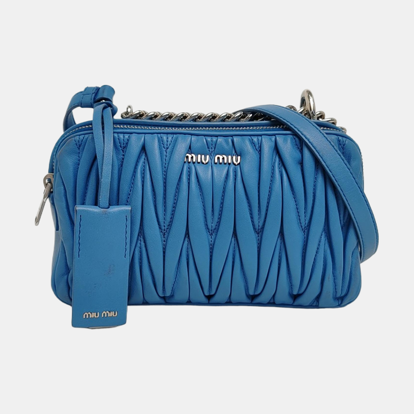 Matelassé Quilted Lambskin Blue