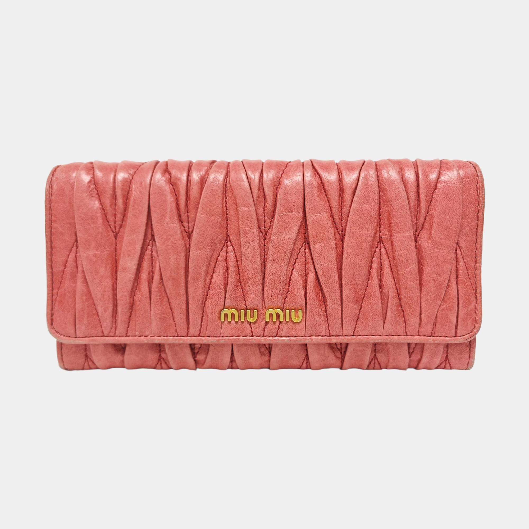 Quilted Lambskin Wallet Pink