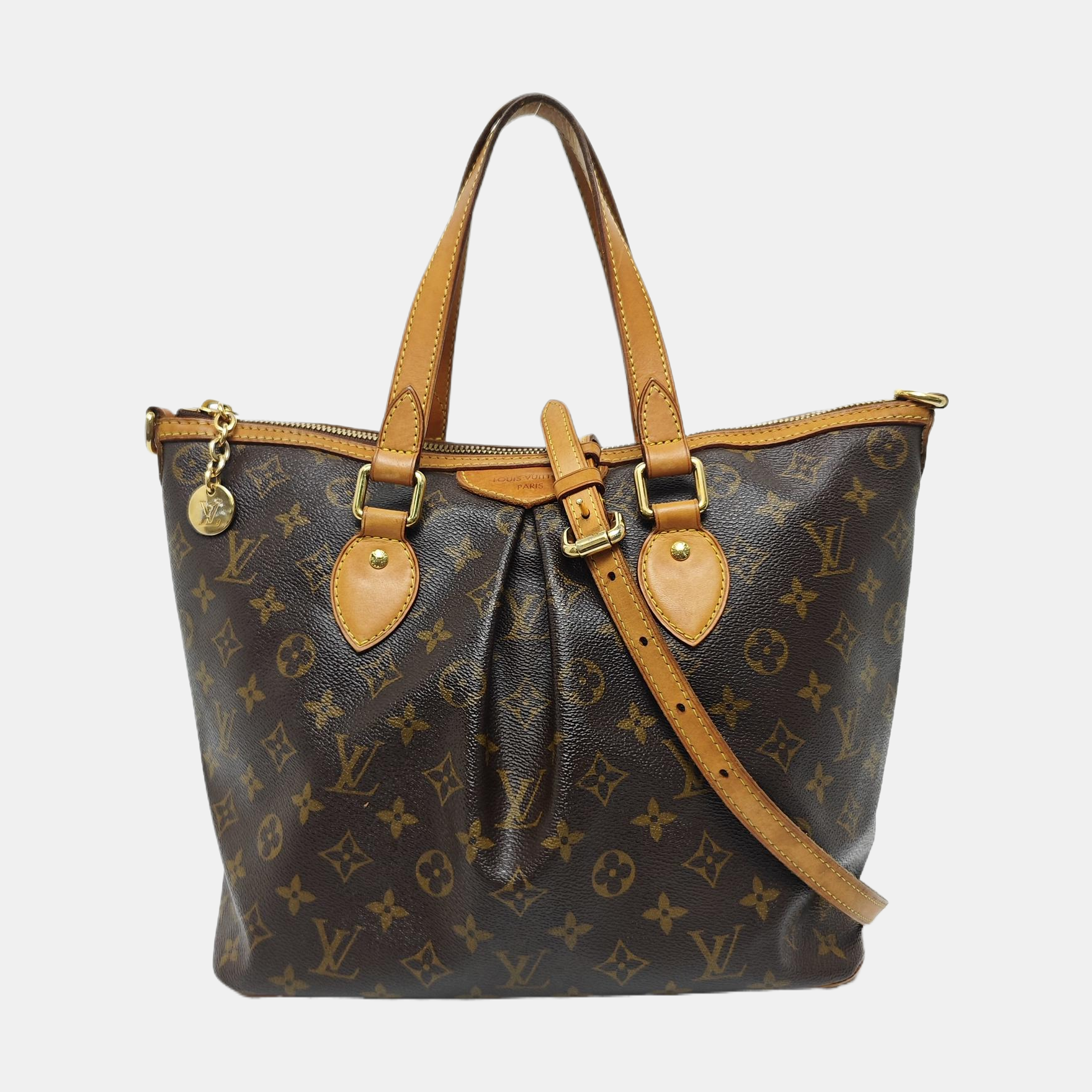 PALERMO PM Monogram Coated Canvas Brown