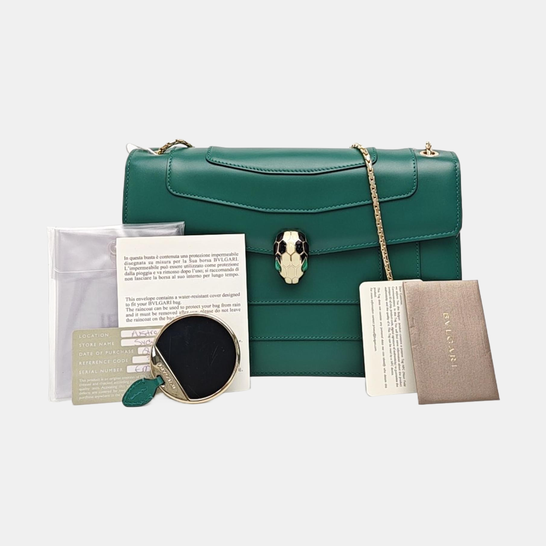 SERPENTI FOREVER Medium Calfskin Green