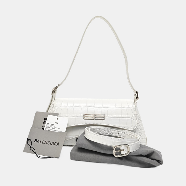 Calfskin Shoulder Bag White