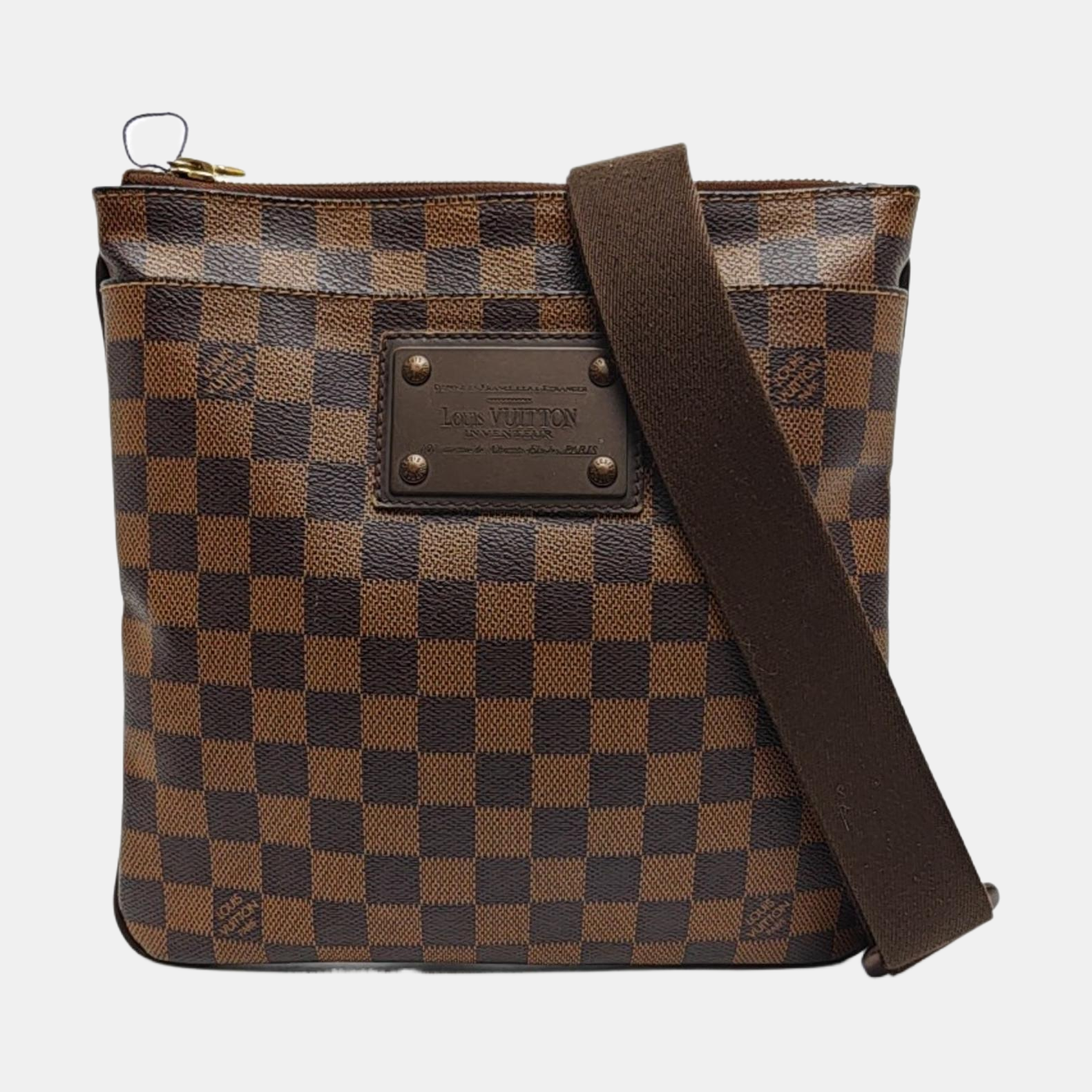 BROOKLYN Damier Ebene Coated Canvas Brown