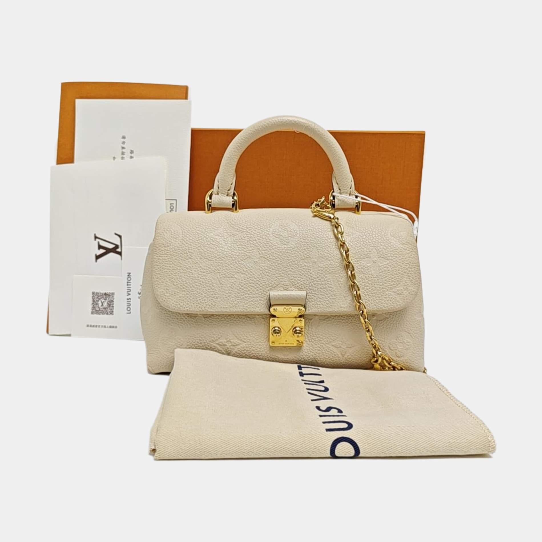 NANO MADELEINE Nano Monogram Calfskin Beige