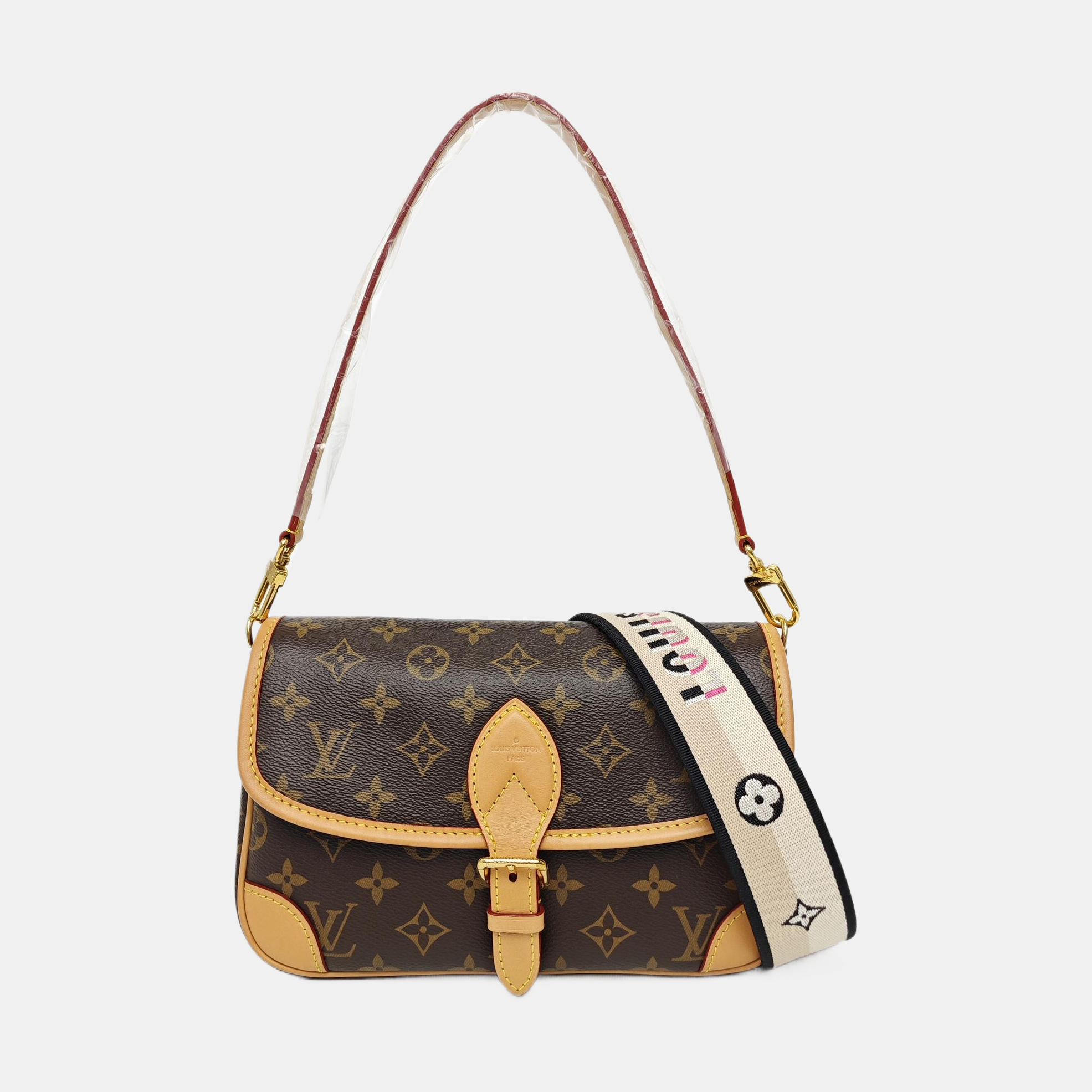 DIANE Monogram Coated Canvas Brown