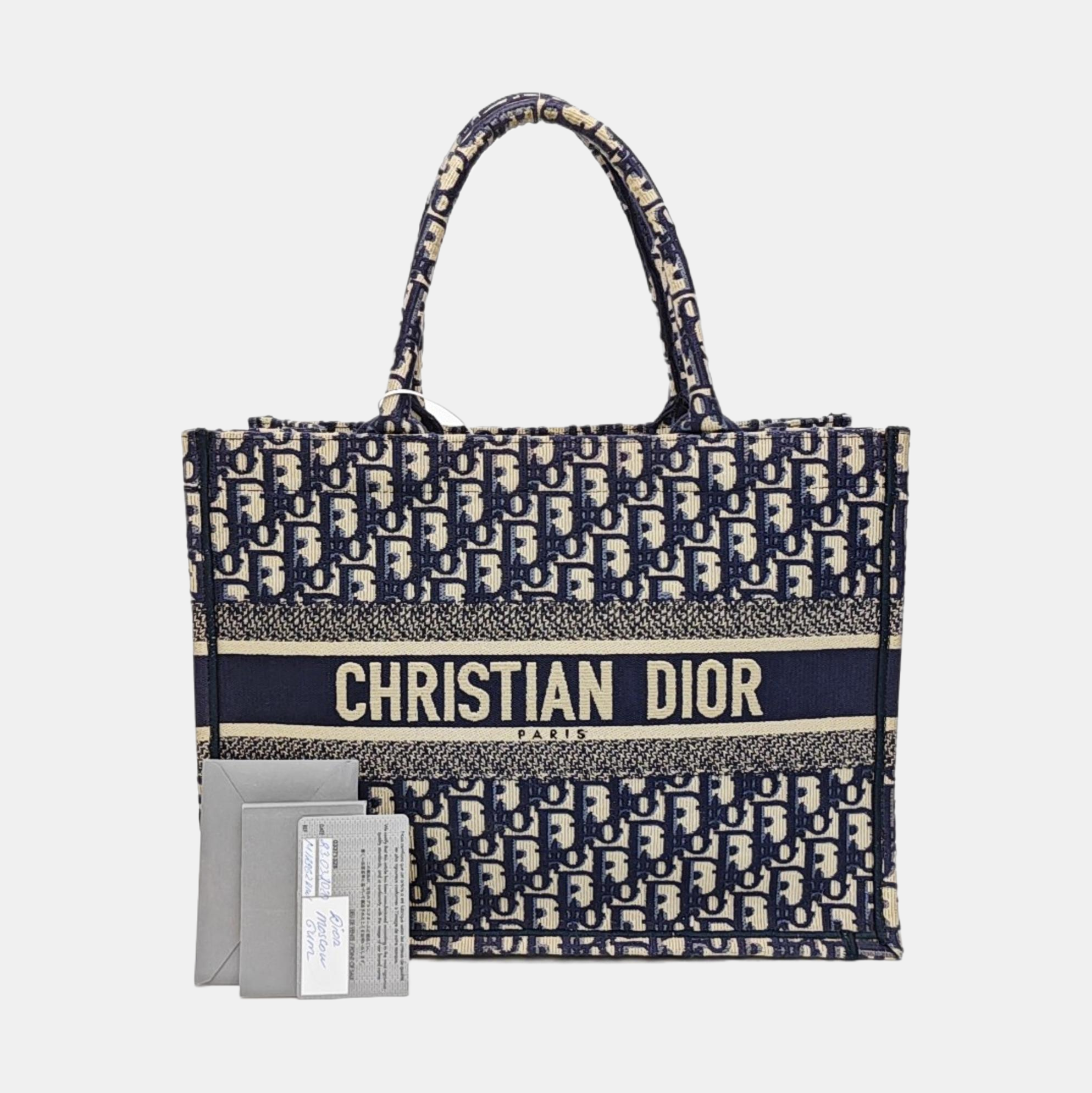 Book Tote Medium Oblique Canvas Blue