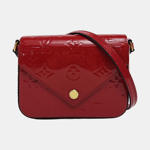 SAC LUCIE Mini Monogram Patent Leather Red