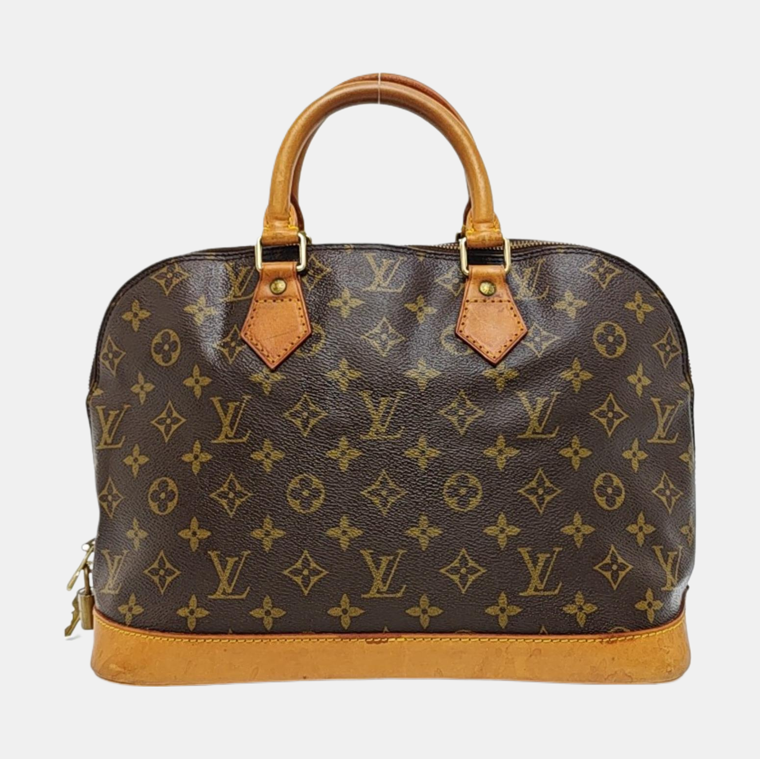 ALMA PM Monogram Coated Canvas Brown