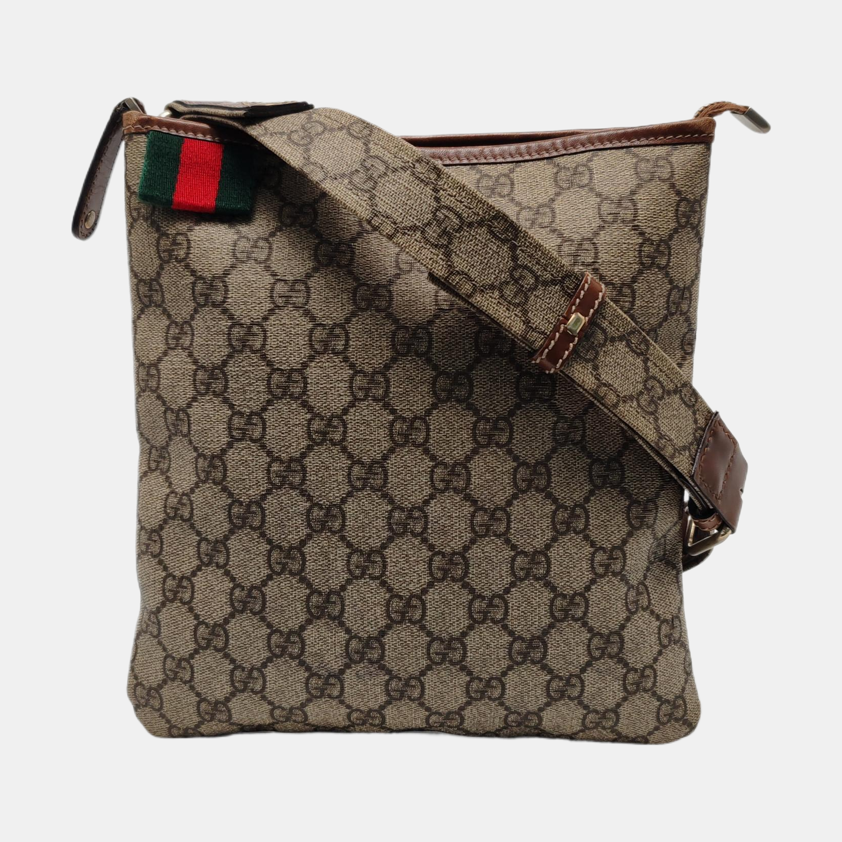 Monogram Coated Canvas Shoulder Bag Brown