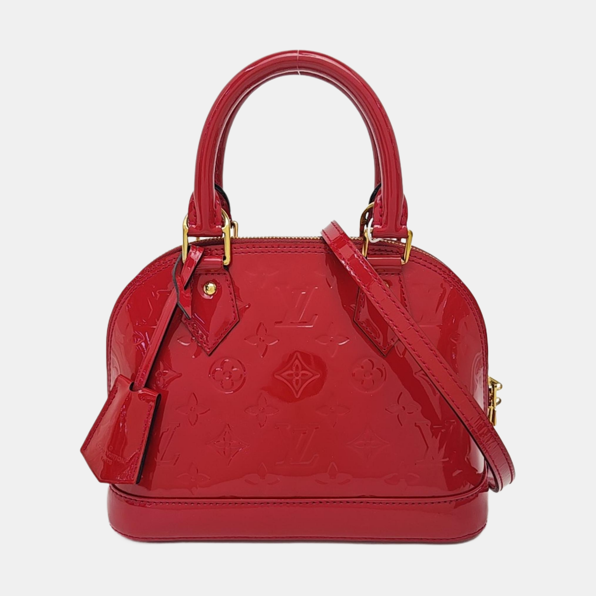 ALMA BB Monogram Patent Leather Red