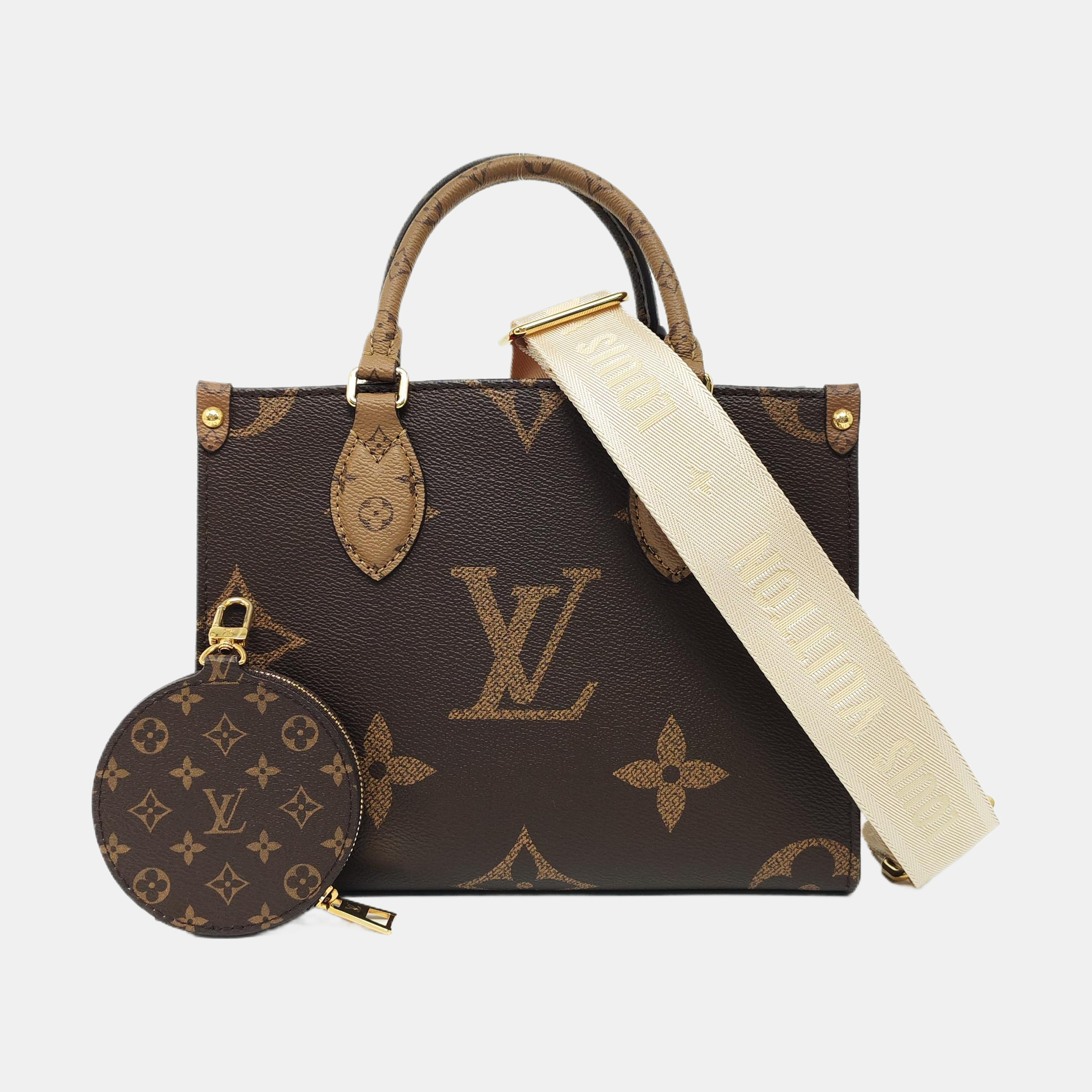 ONTHEGO PM Monogram Coated Canvas Brown