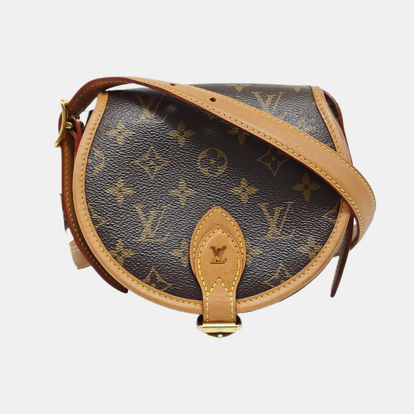 TAMBOURINE Monogram Coated Canvas Brown