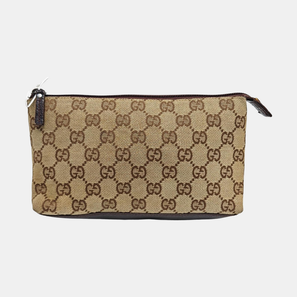 Monogram Canvas Clutch Brown