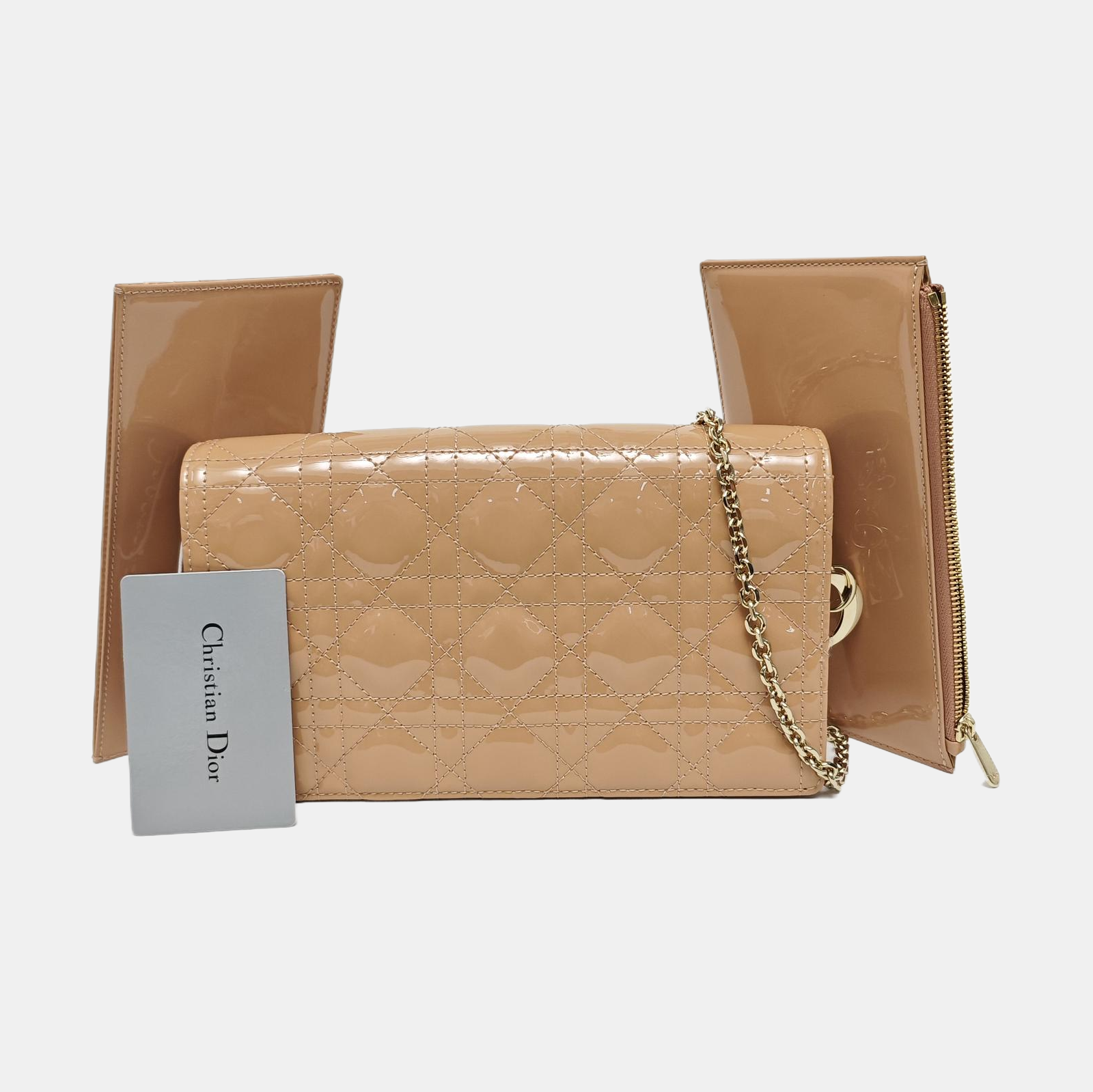 Lady Dior Small Cannage Patent Leather Pink
