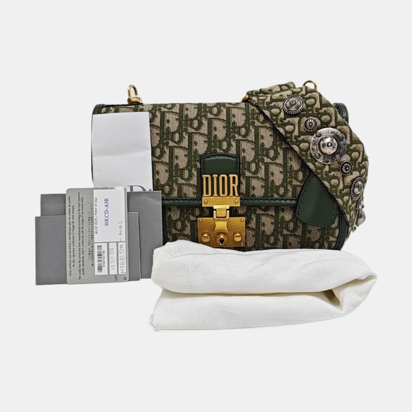 Dioraddict Oblique Canvas Green