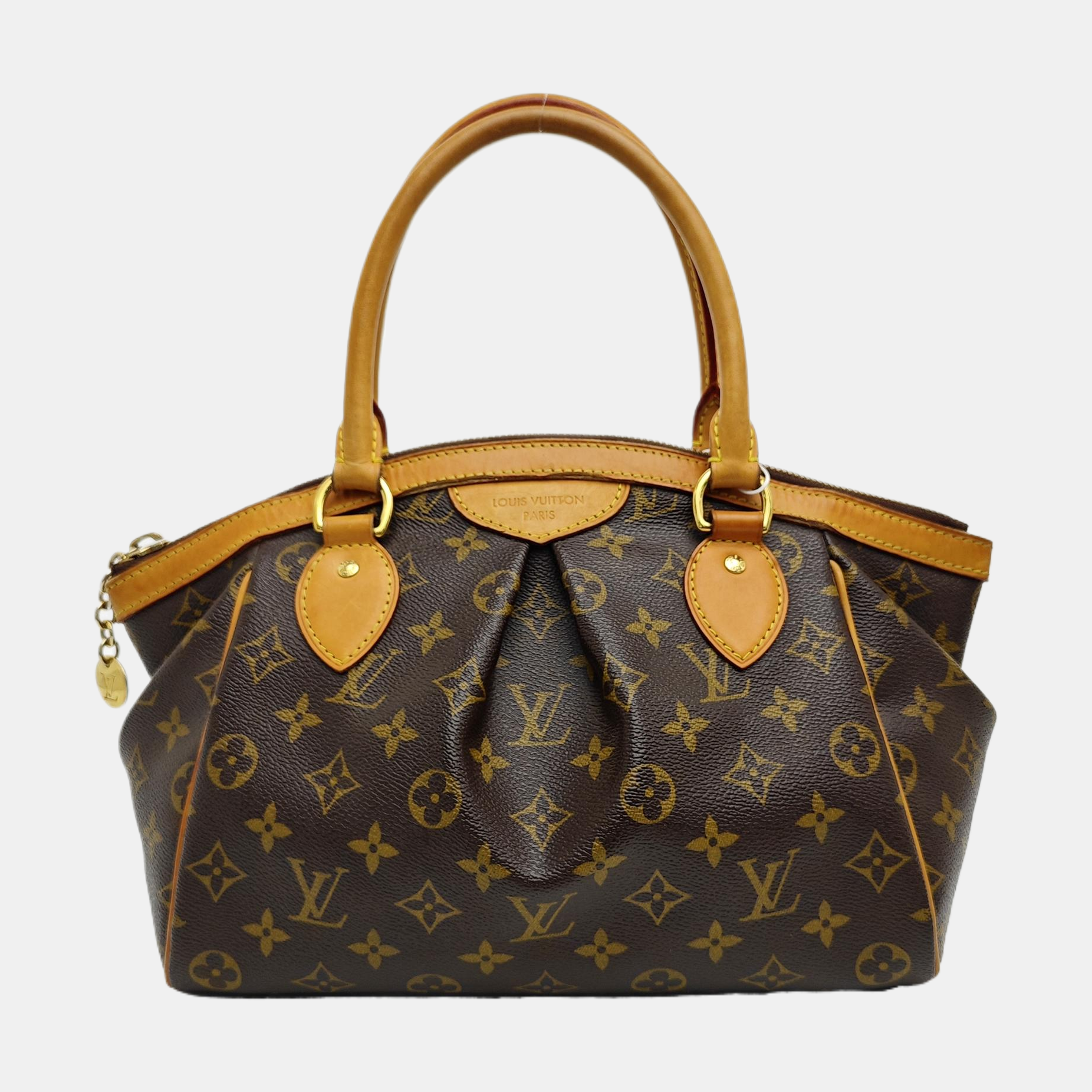Monogram Coated Canvas Top Handle Bag Brown