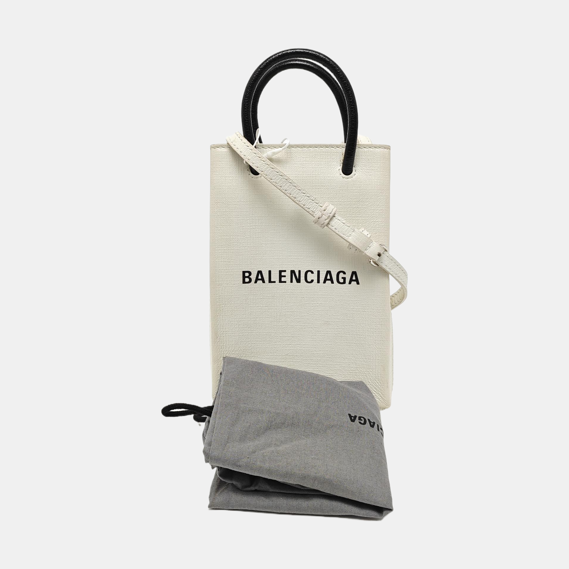 Shopping Bag Calfskin White