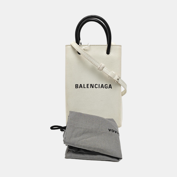 Shopping Bag Calfskin White