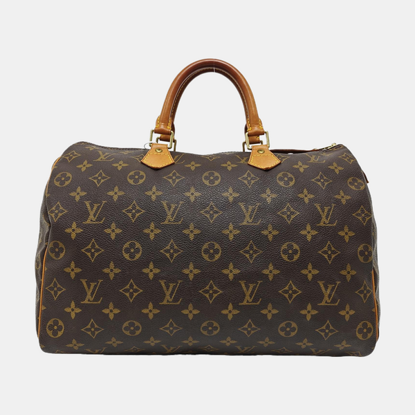 SPEEDY 35 Monogram Coated Canvas Brown