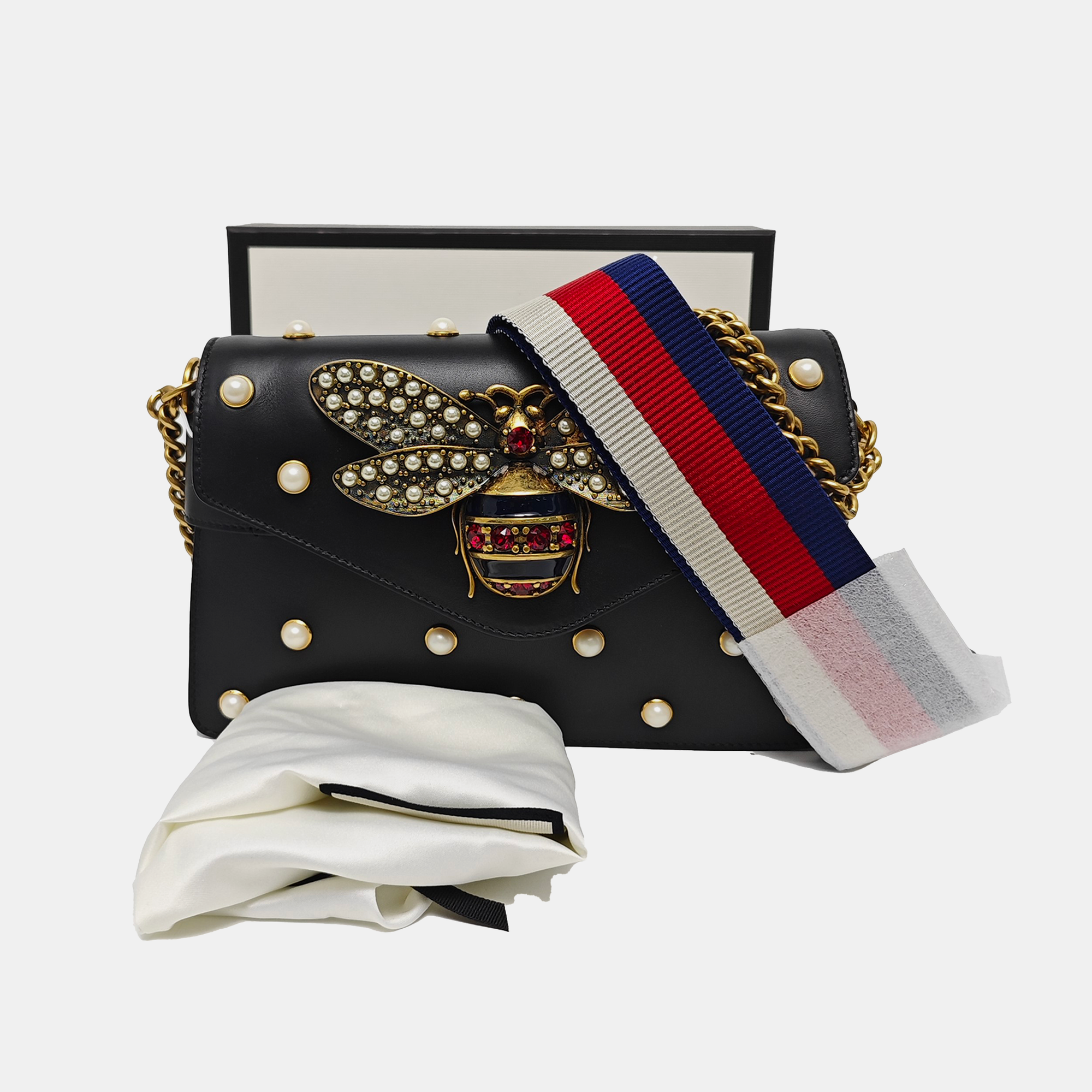 Queen Margaret Mini Calfskin Black