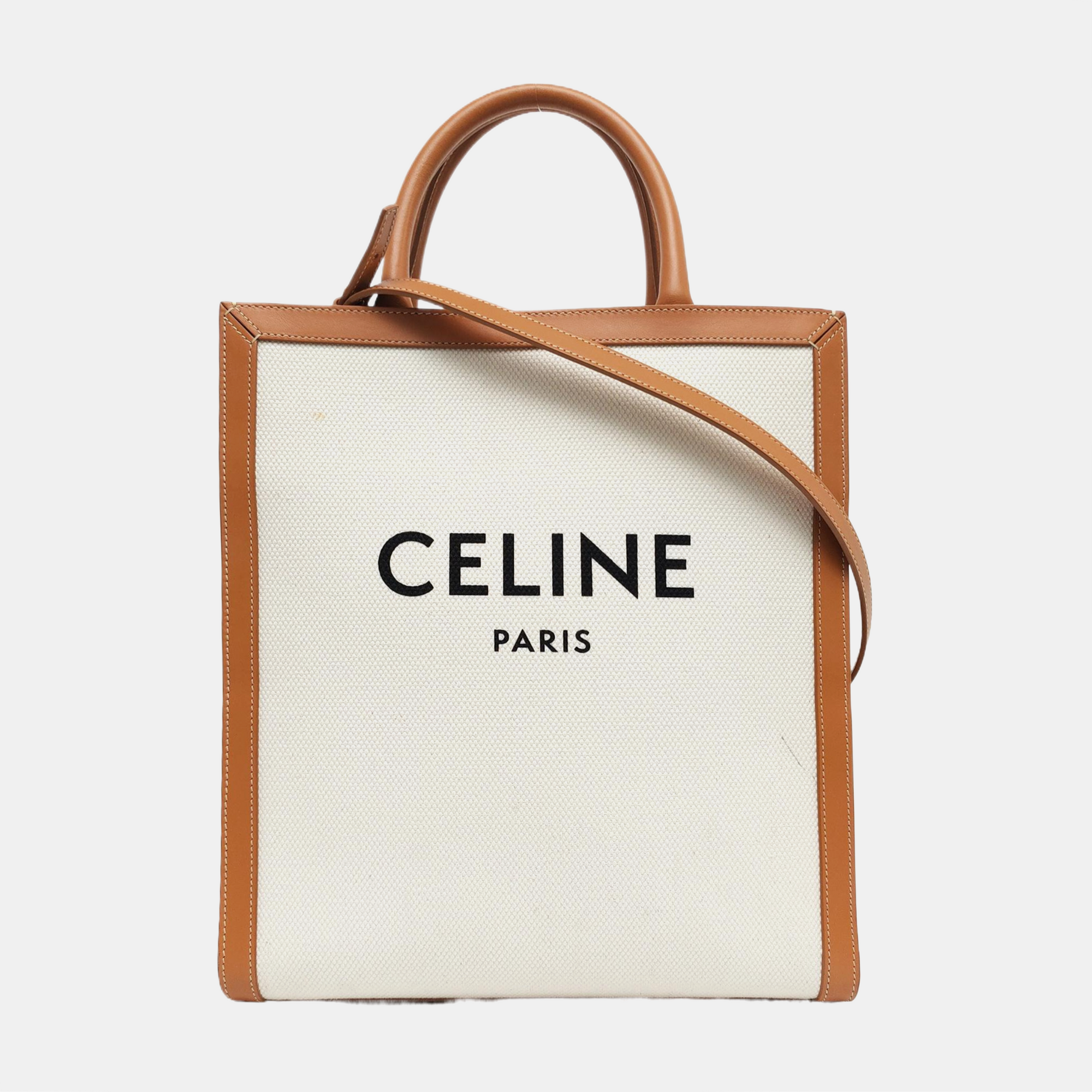 Authenticated pre-owned  CABAS CELINE Small Canvas White - Shoulder Bag at Looply