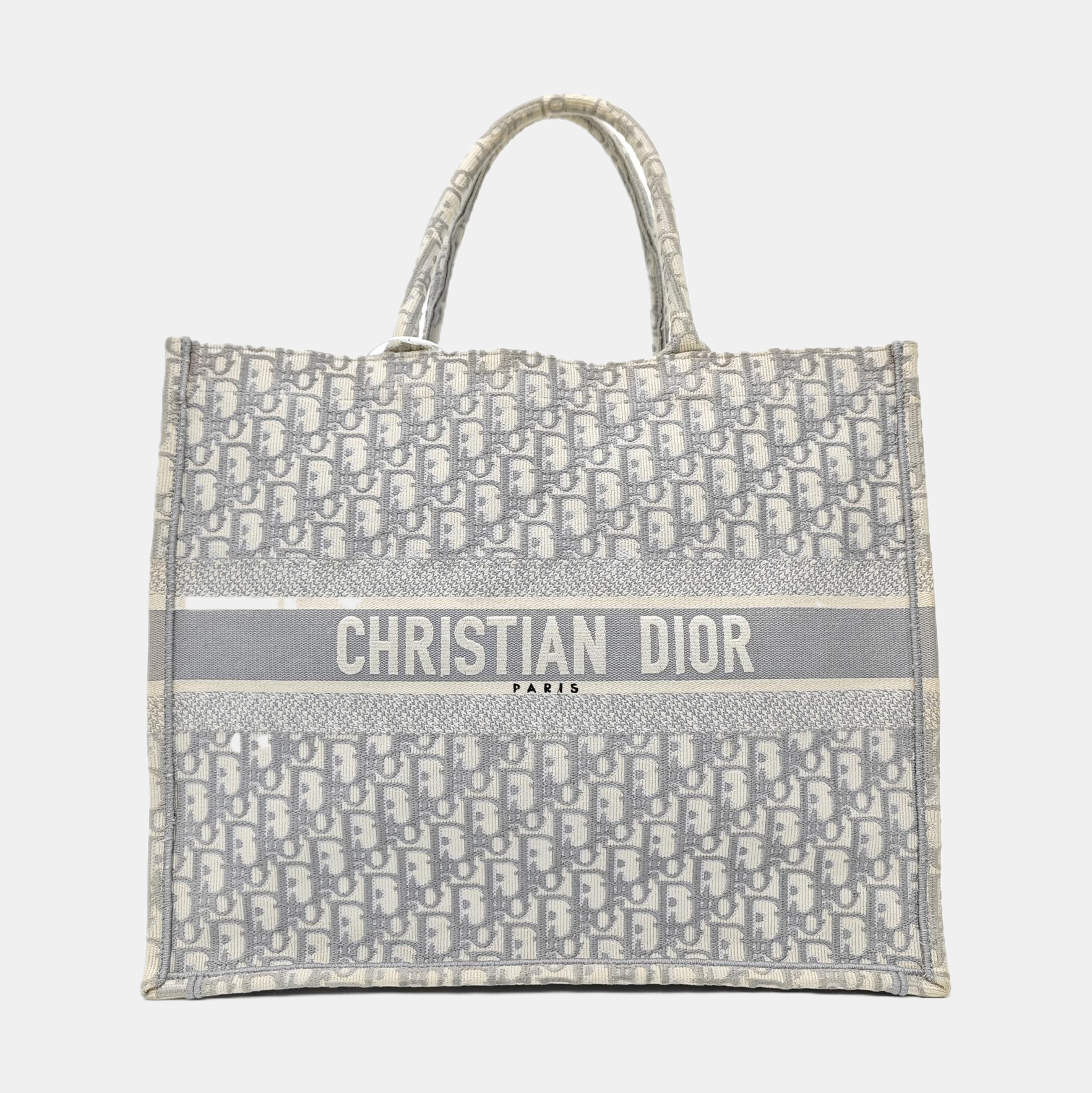 Book Tote Large Oblique Canvas Gray