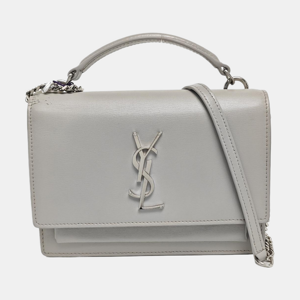 Authenticated pre-owned  SUNSET Calfskin Gray - Crossbody Bag at Looply
