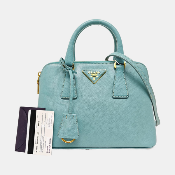 Authenticated pre-owned  Promenade Saffiano Calfskin Blue - Shoulder Bag at Looply