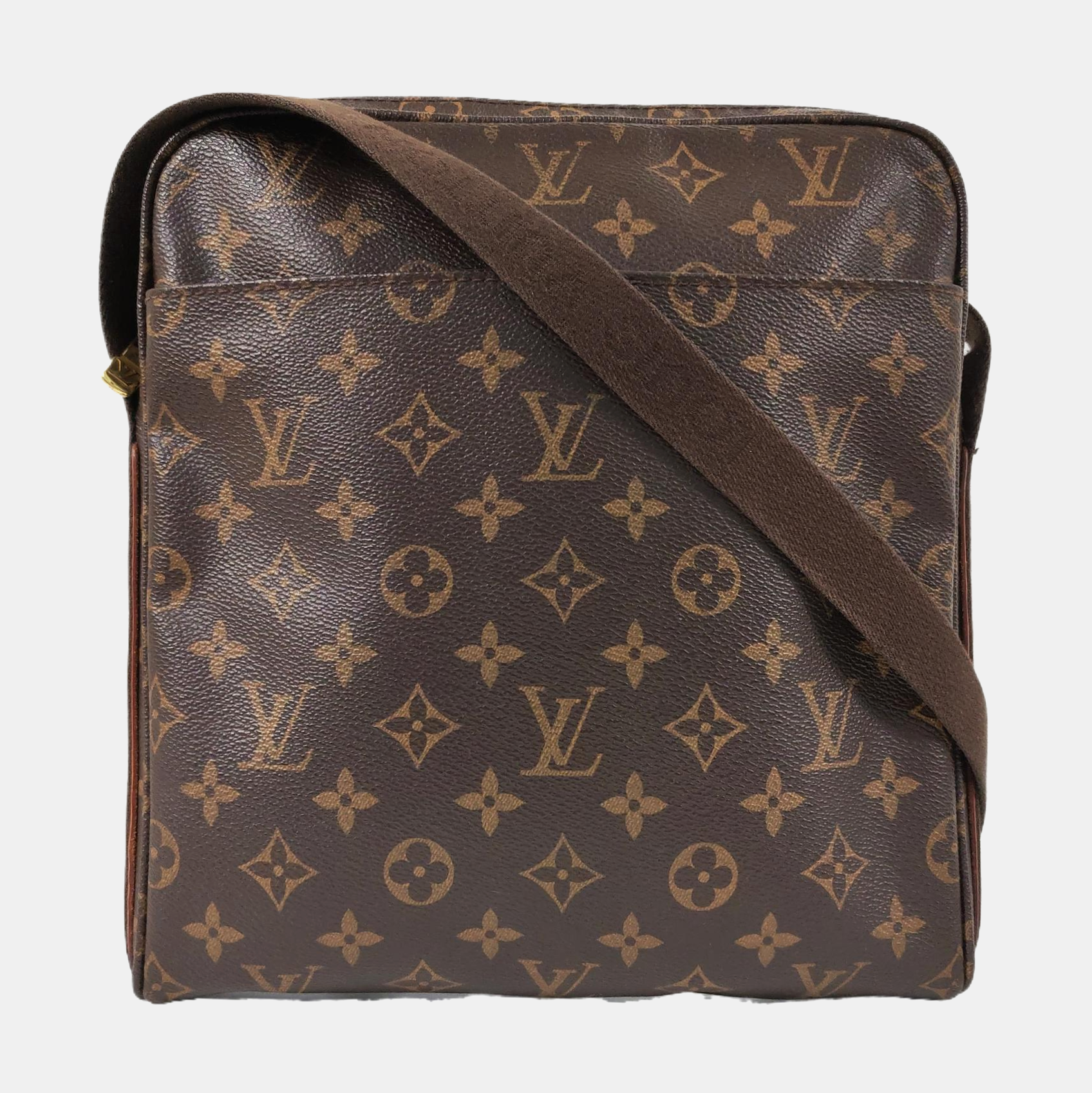 TROTTEUR Monogram Coated Canvas Brown