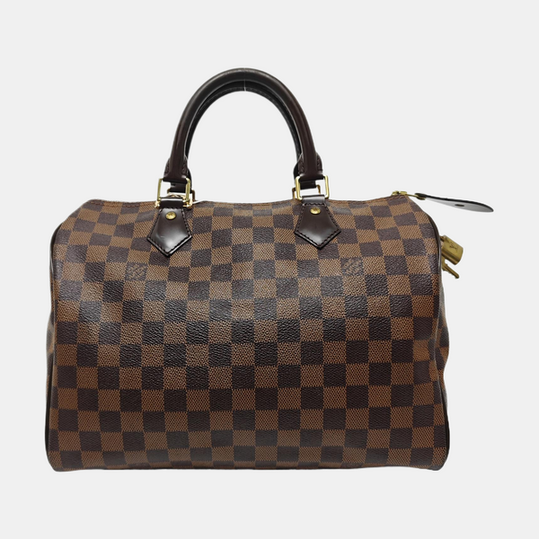 SPEEDY 30 Damier Ebene Coated Canvas Brown