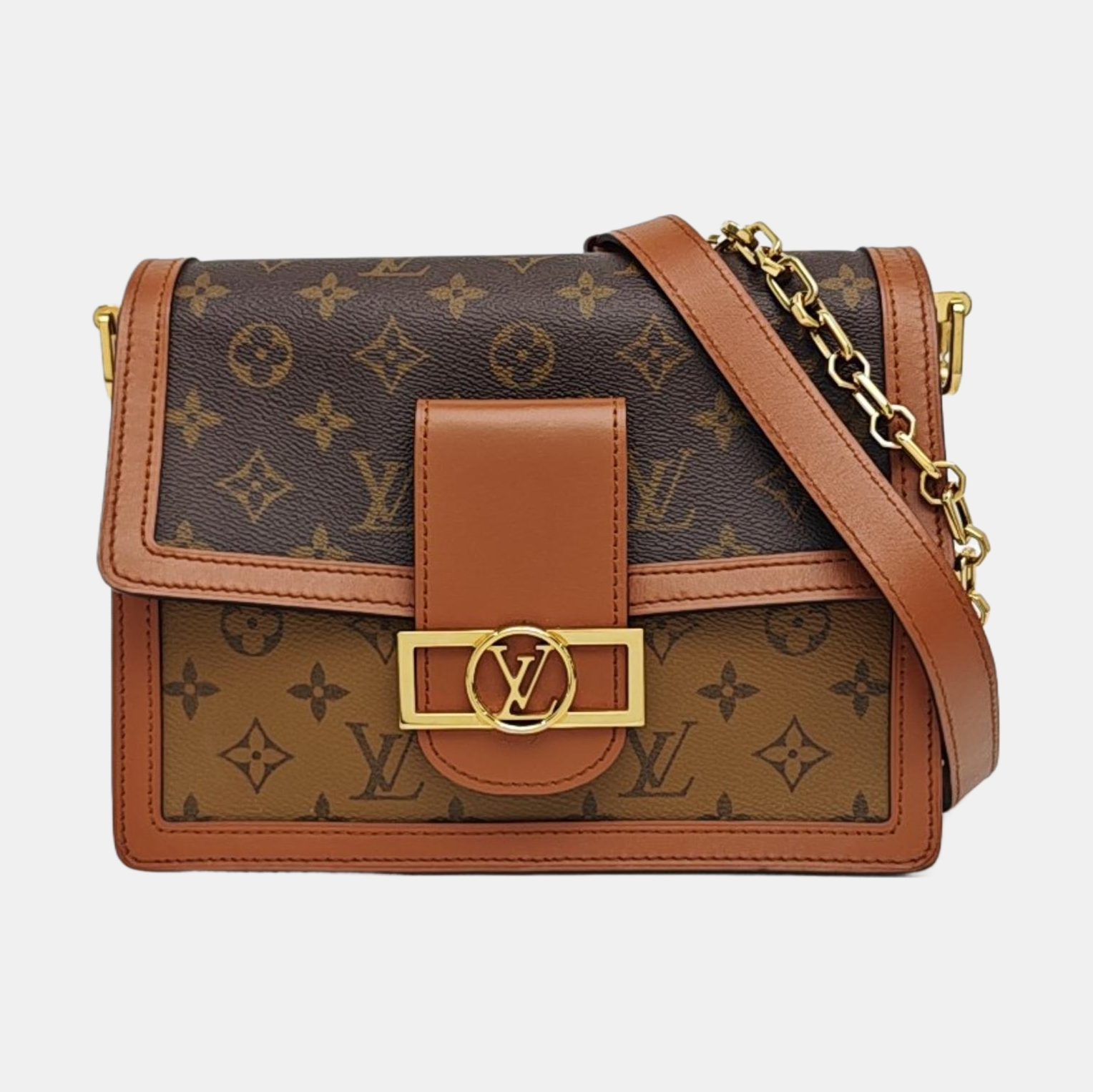 DAUPHINE MM Monogram Coated Canvas Brown