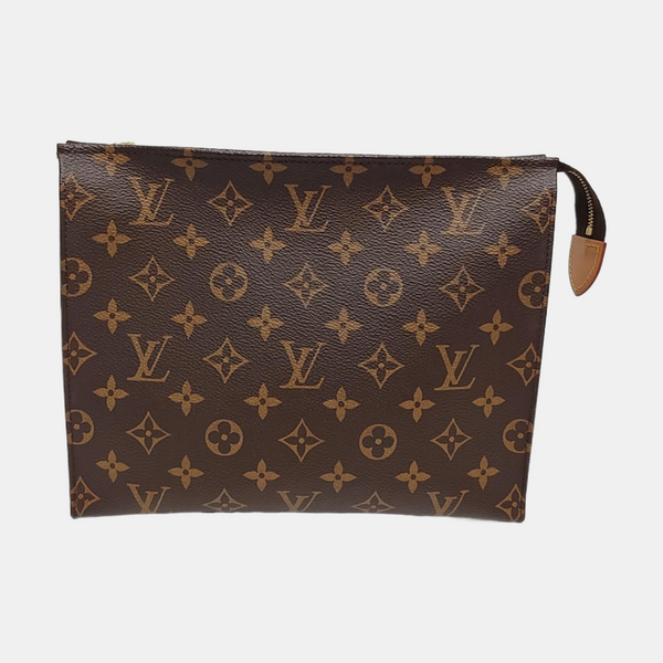 TOILET POCKET 26 Monogram Coated Canvas Brown