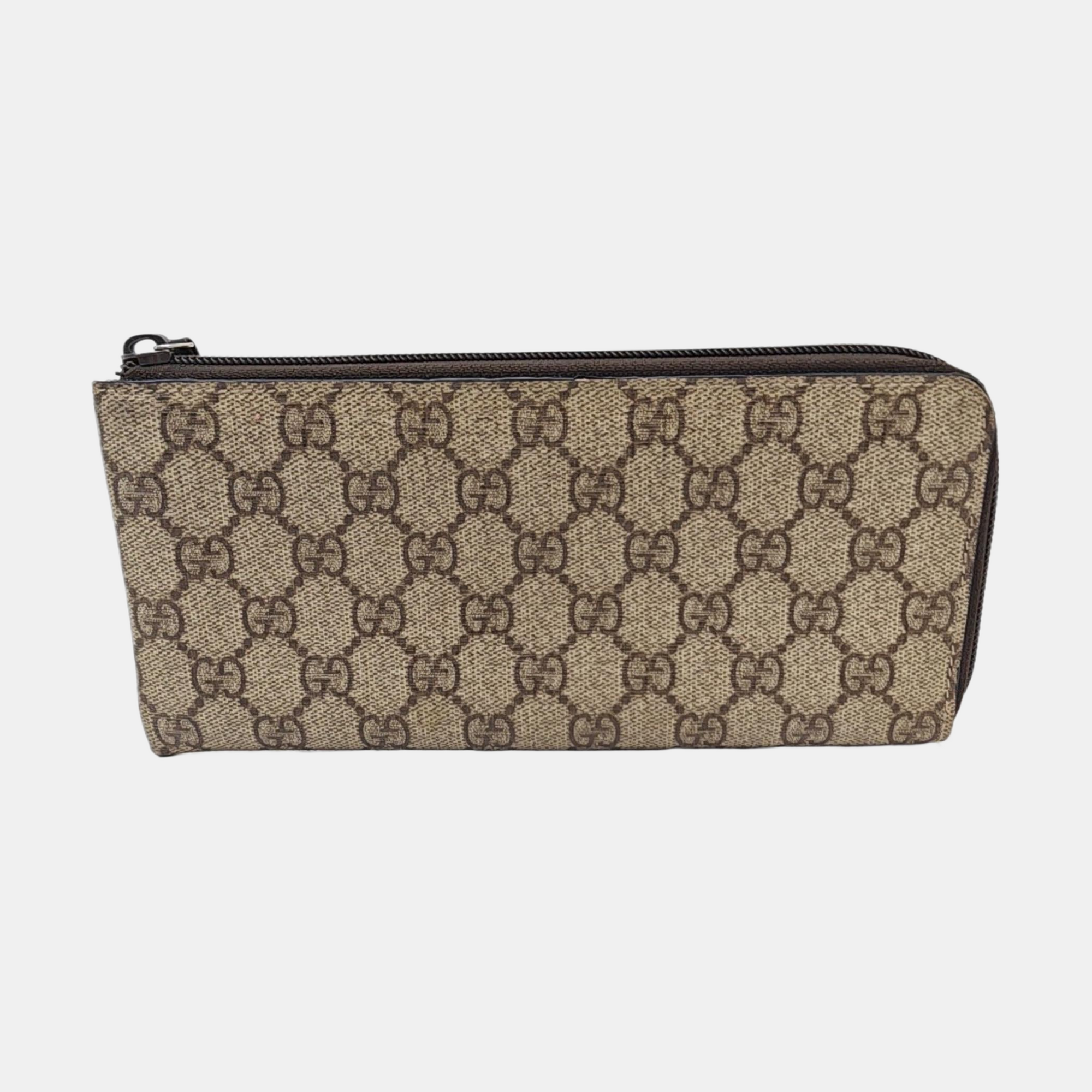 Monogram Coated Canvas Clutch Black