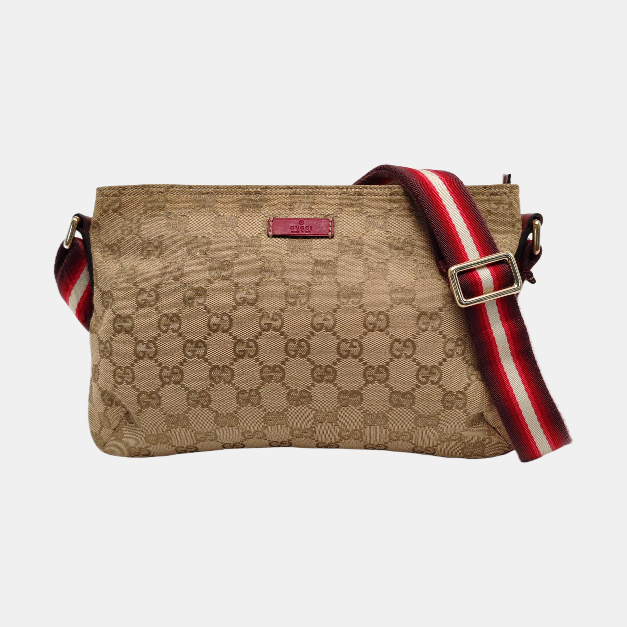 Monogram Canvas Crossbody Bag Beige