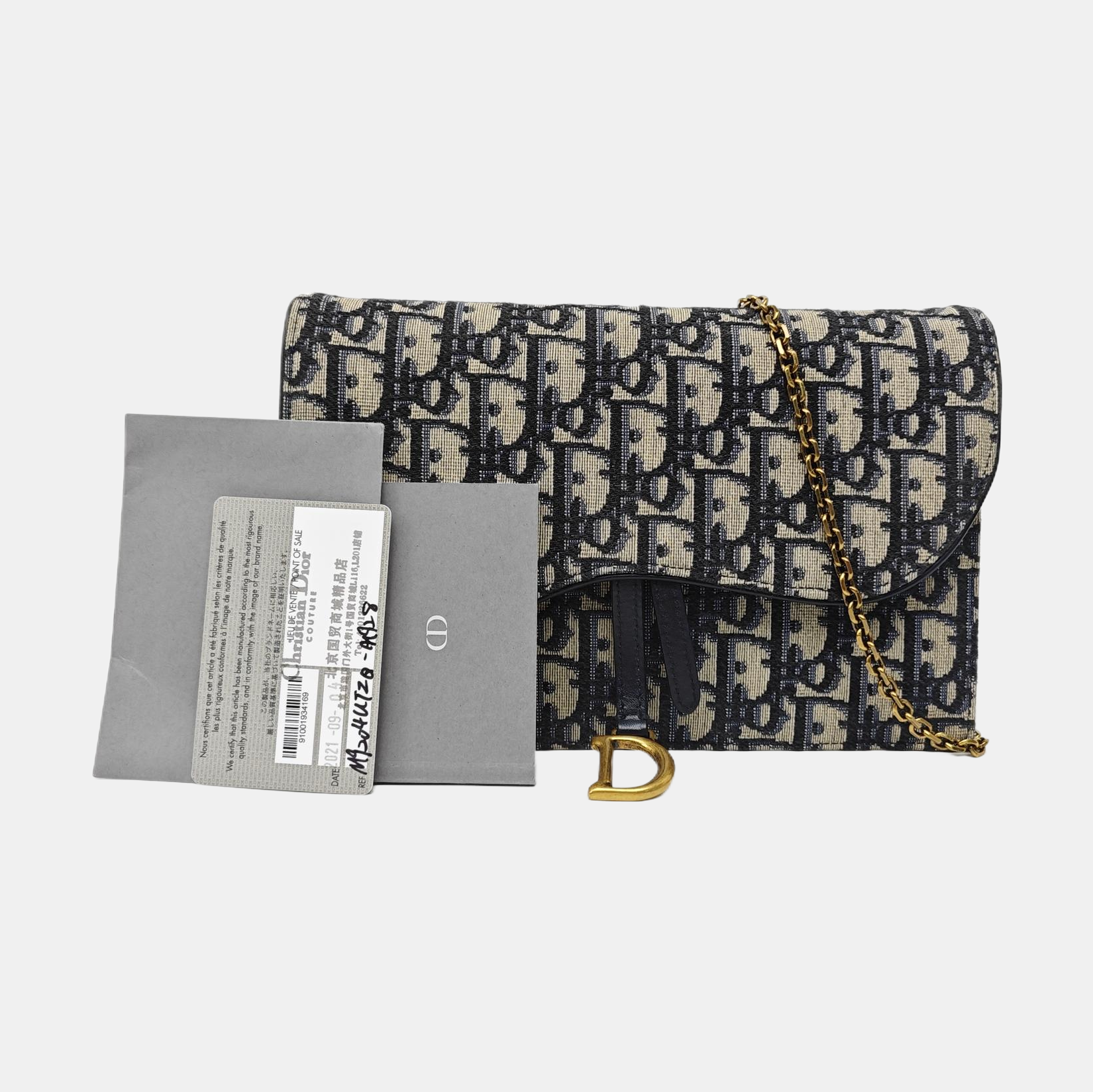 Saddle Mini Oblique Canvas Blue