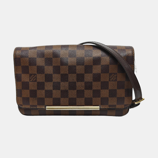 HOXTON Damier Ebene Coated Canvas Brown