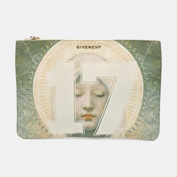 Canvas Clutch White