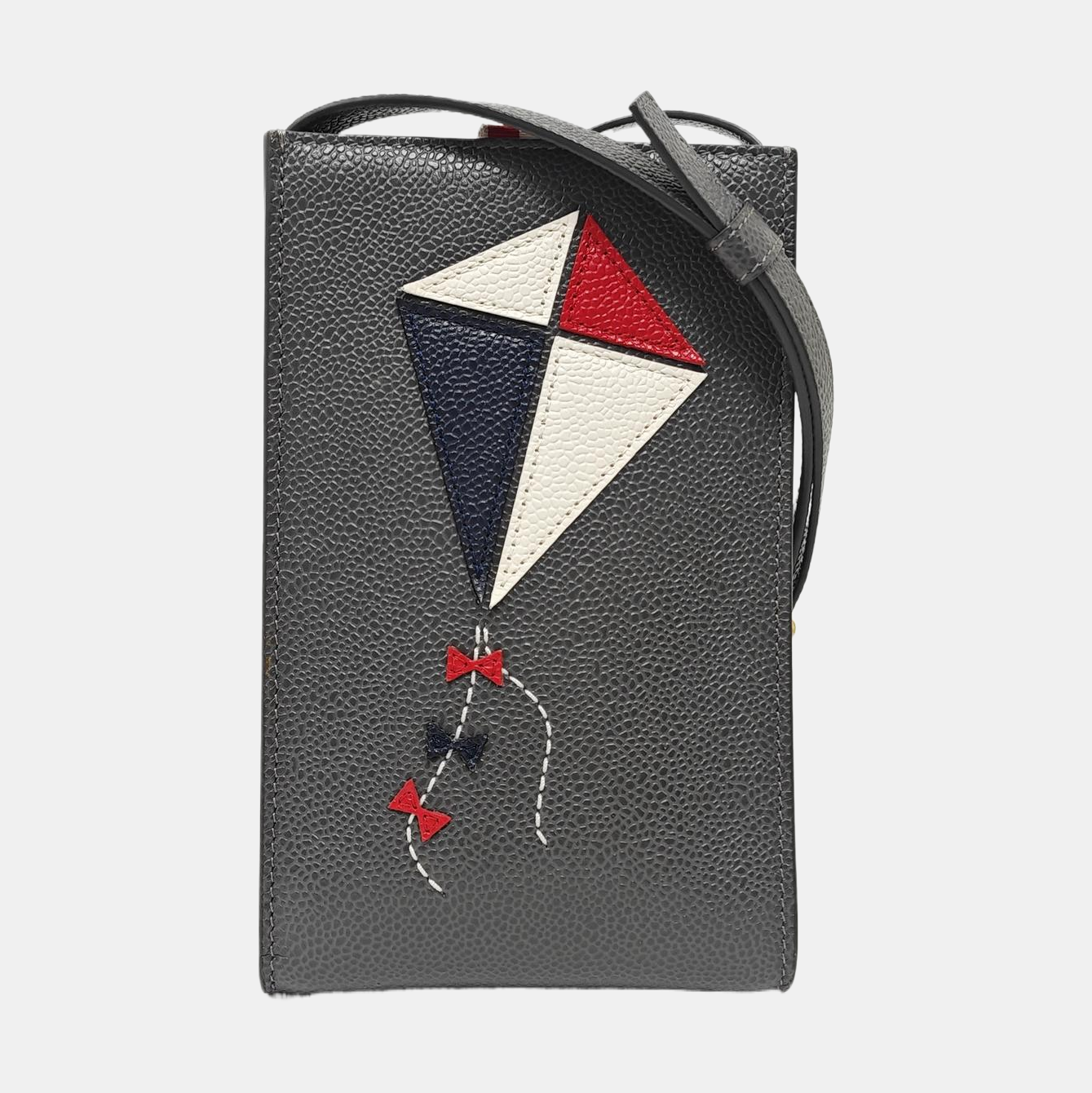 Leather Shoulder Bag Gray