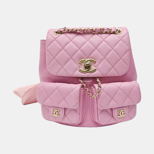 DUMA Small Quilted Grained Calfskin Pink