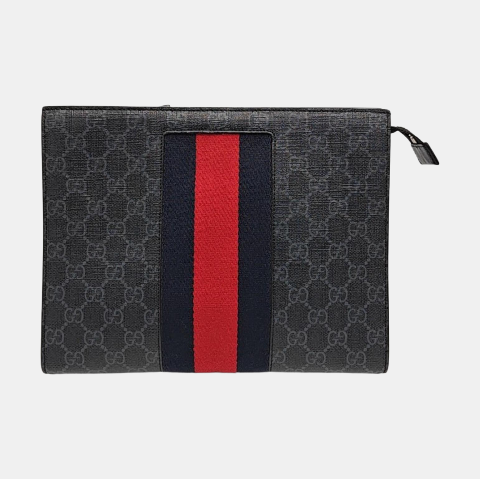 GG Supreme Monogram Coated Canvas Gray