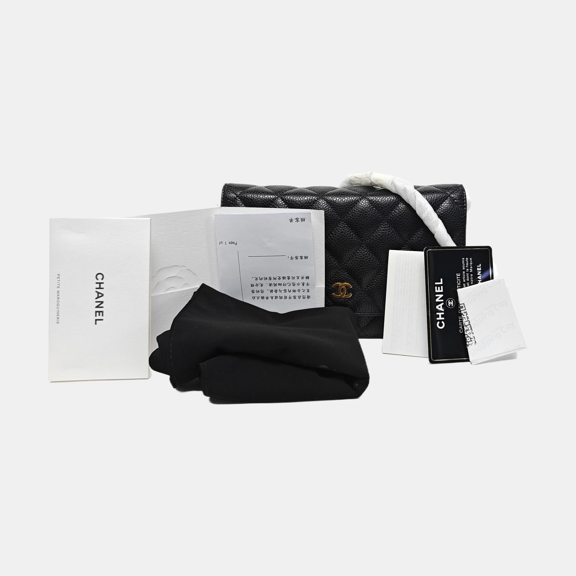 WOC Quilted Grained Calfskin Black