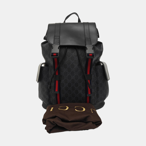 GG Supreme Monogram Coated Canvas Black